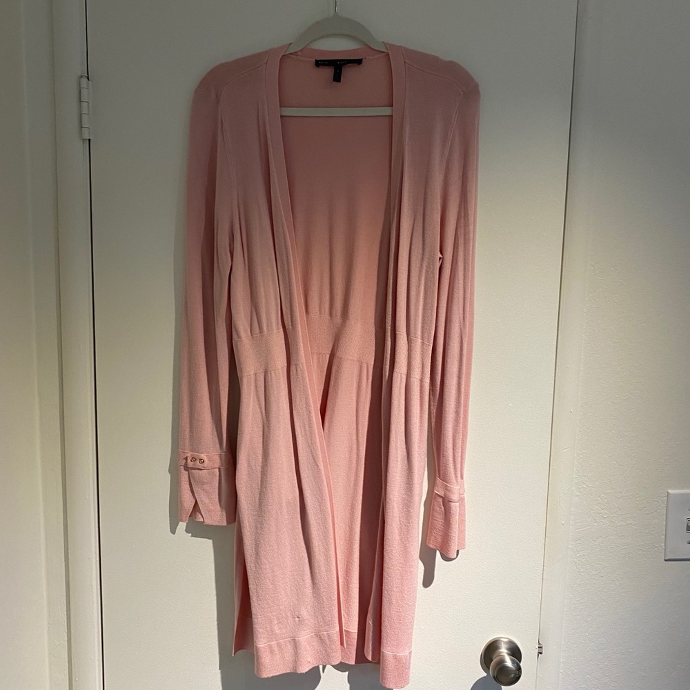 Long pink sweater